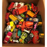 A box of assorted Lesney and Matchbox mainly toy cars to include a No. 48 Pi-Eyed Piper, No.