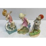 Three Royal Worcester figurines including "July" (3440) modelled by F.G.