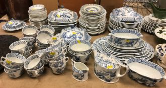A large collection of Furnival's "Old Chelsea" dinner wares including dinner plates, tureens,