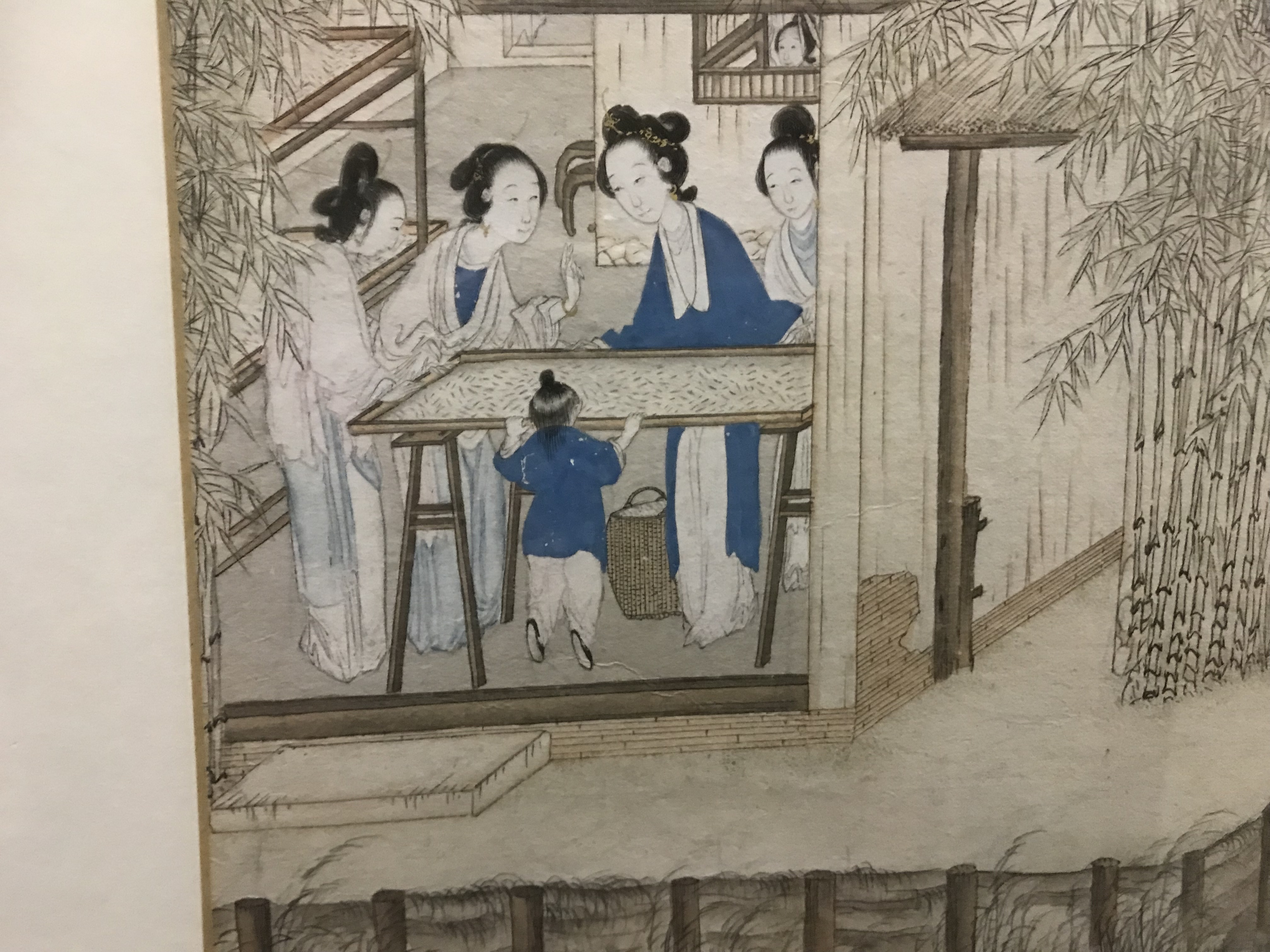 CHINESE SCHOOL QING DYNASTY (19TH CENTURY) "Figures in a domestic setting with bamboo in garden in - Image 41 of 48