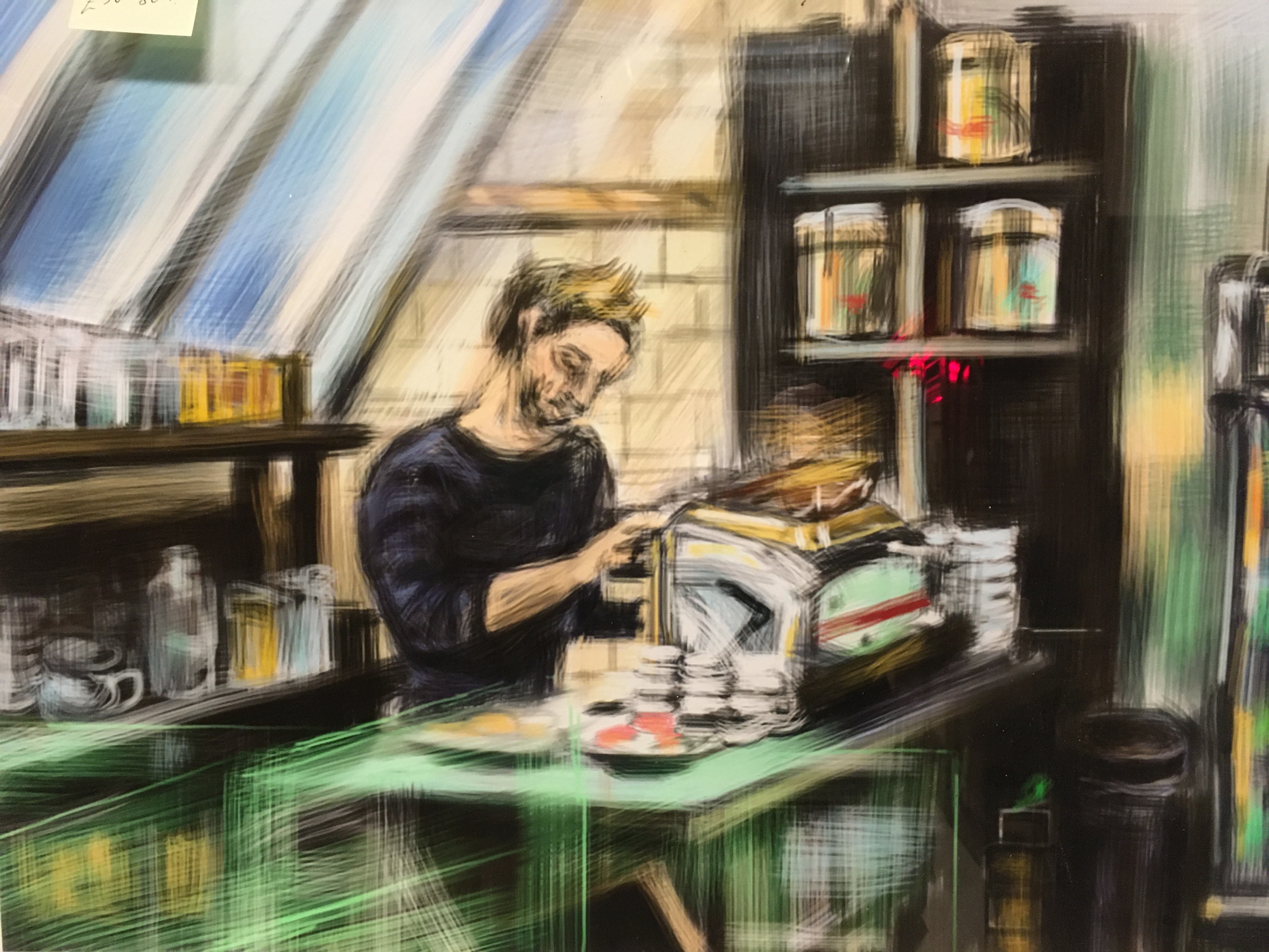 AFTER JANEY LONGMAN "Elgin espresso" iPad drawing No. - Image 2 of 2