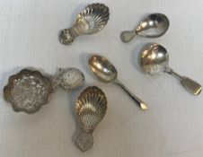 A George III silver caddy spoon of simple form (London,