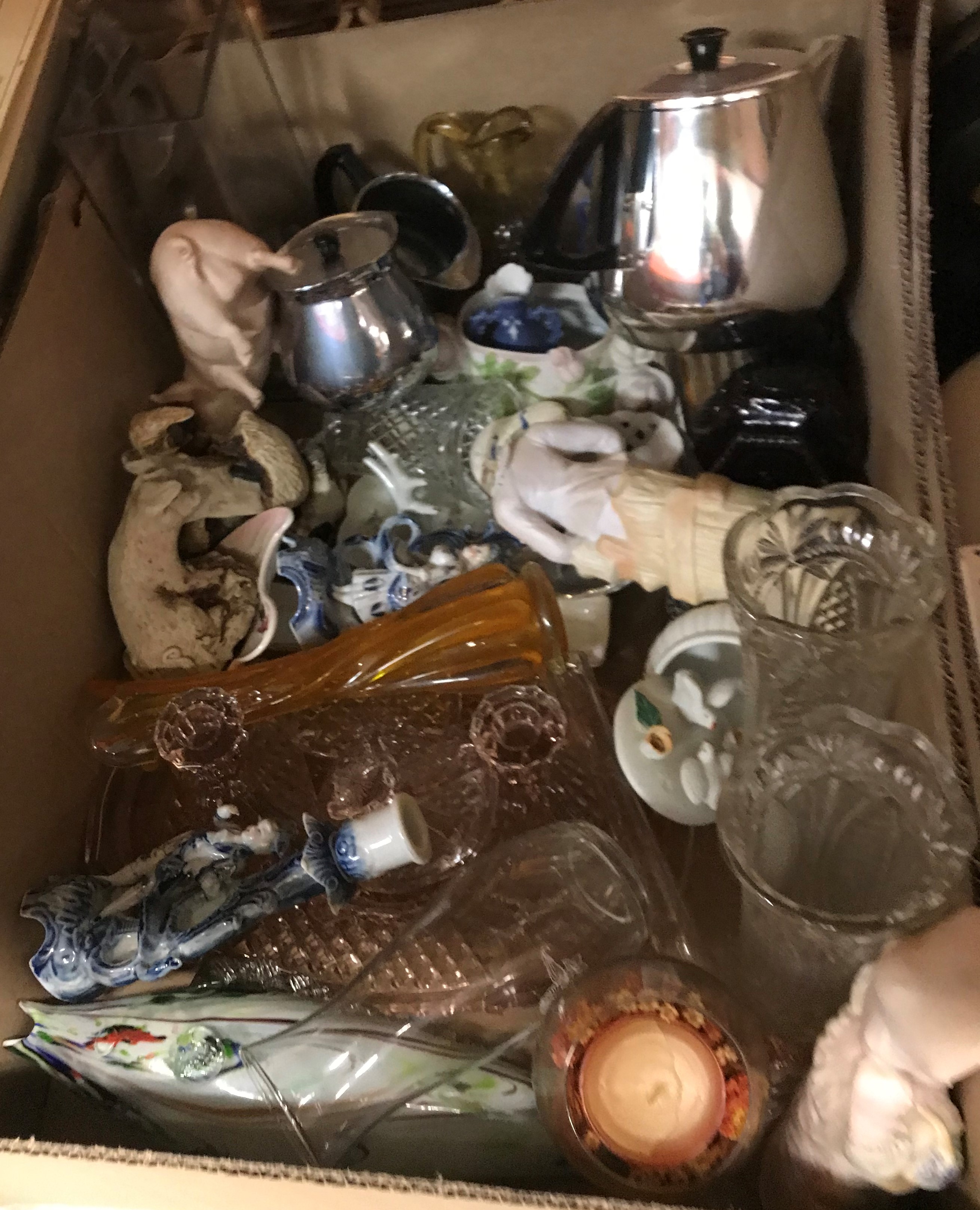 A box containing various Wade Whimsies and other similar ornaments together with four boxes of - Image 3 of 4