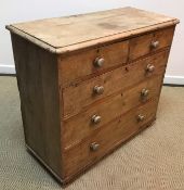 A Victorian pine chest,