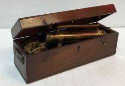 A late 19th/early 20th Century lacquered brass surveyor's level by John King of Bristol inscribed