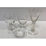 A collection of royal commemorative glassware to include a trumpet shaped goblet inscribed "Health