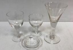 A collection of royal commemorative glassware to include a trumpet shaped goblet inscribed "Health