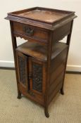 A late Victorian oak gentleman's cabinet,