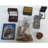 A box containing assorted coinage to include a selection of new two pences,