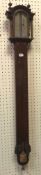 A 19th Century mahogany cased stick barometer,