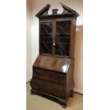 A 19th Century mahogany bureau bookcase,