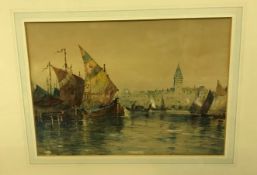 FRANK PARSONS "Venetian canal scene" watercolour, signed bottom left 25.5 cm x 35.