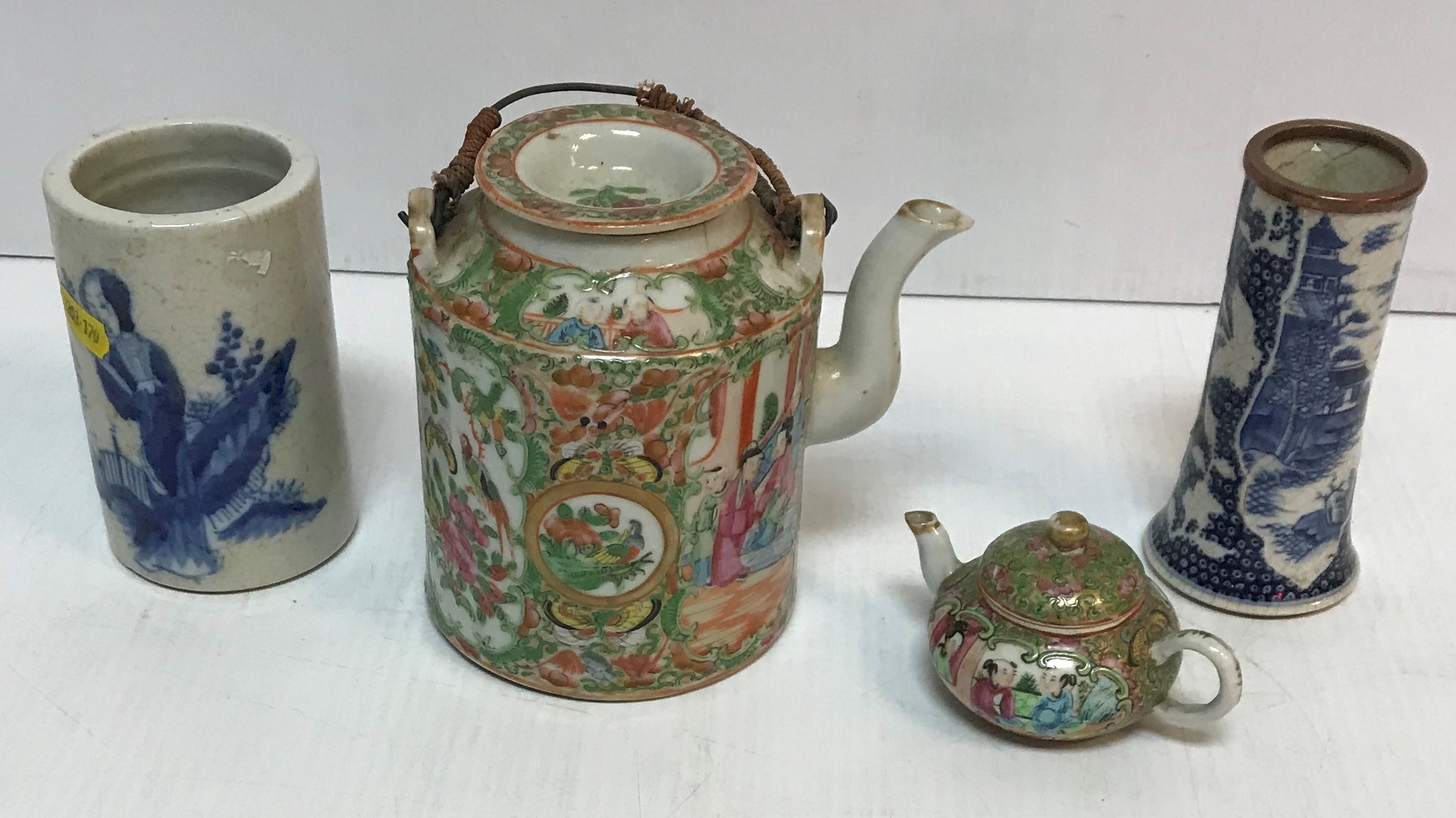 A collection of various Oriental china including a 19th Century Chinese canton famille rose - Image 3 of 121