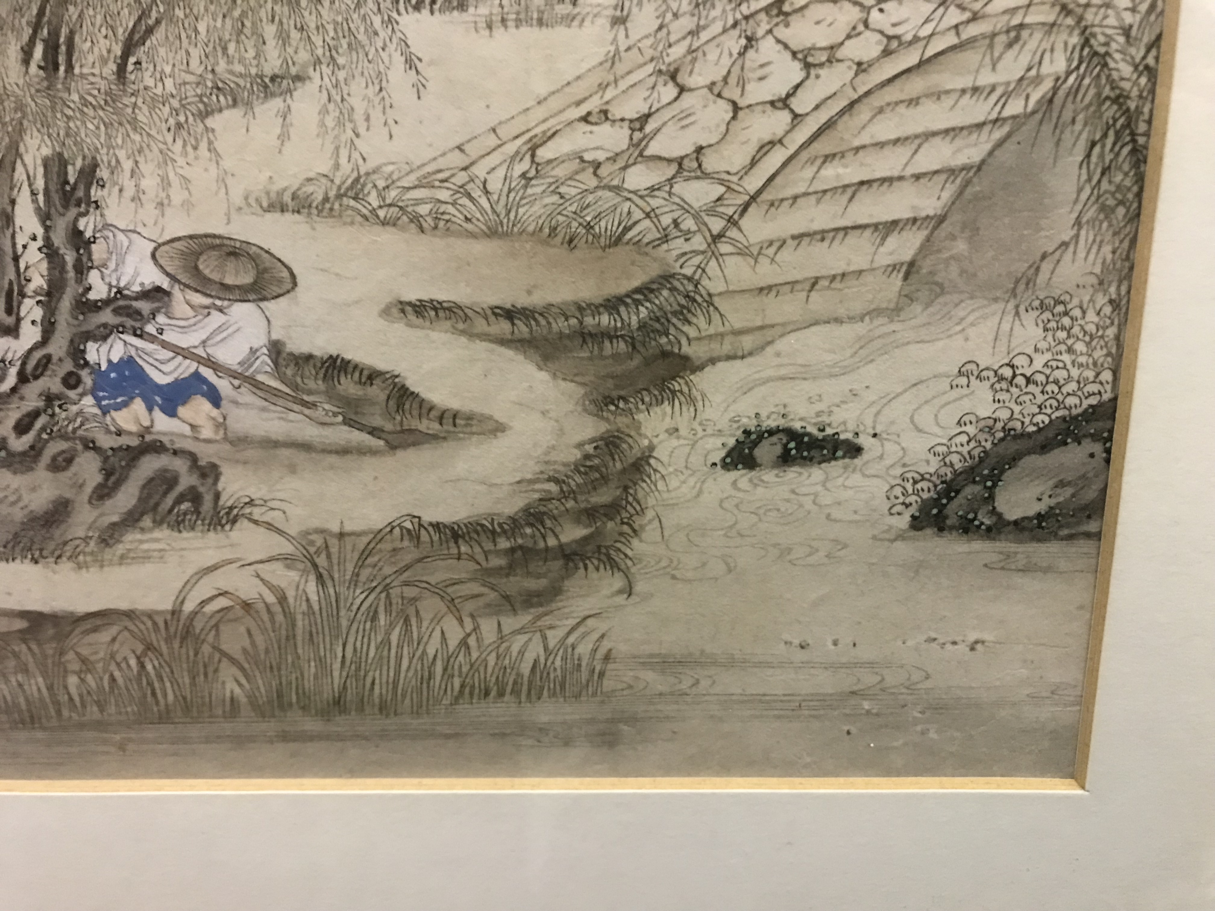 CHINESE SCHOOL QING DYNASTY (19TH CENTURY) "Figures in a domestic setting with bamboo in garden in - Image 31 of 48