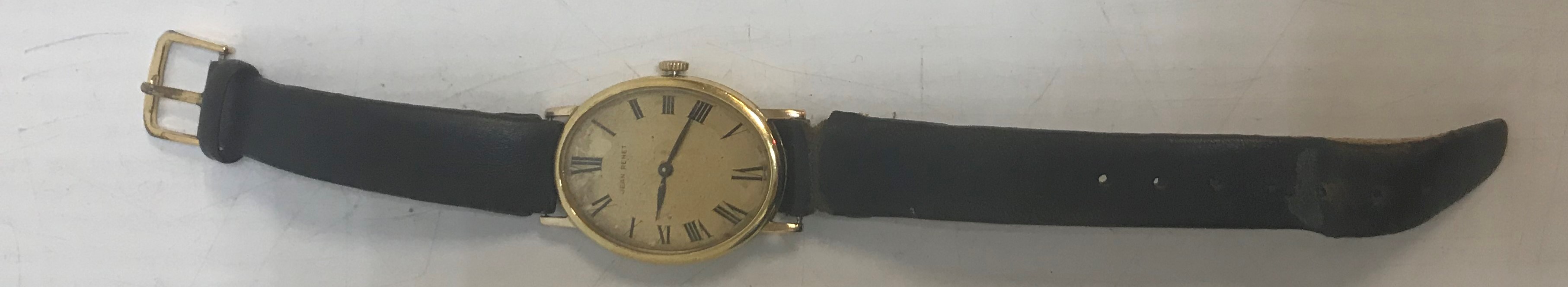 A Jean Renet 18 carat gold cased wristwatch,