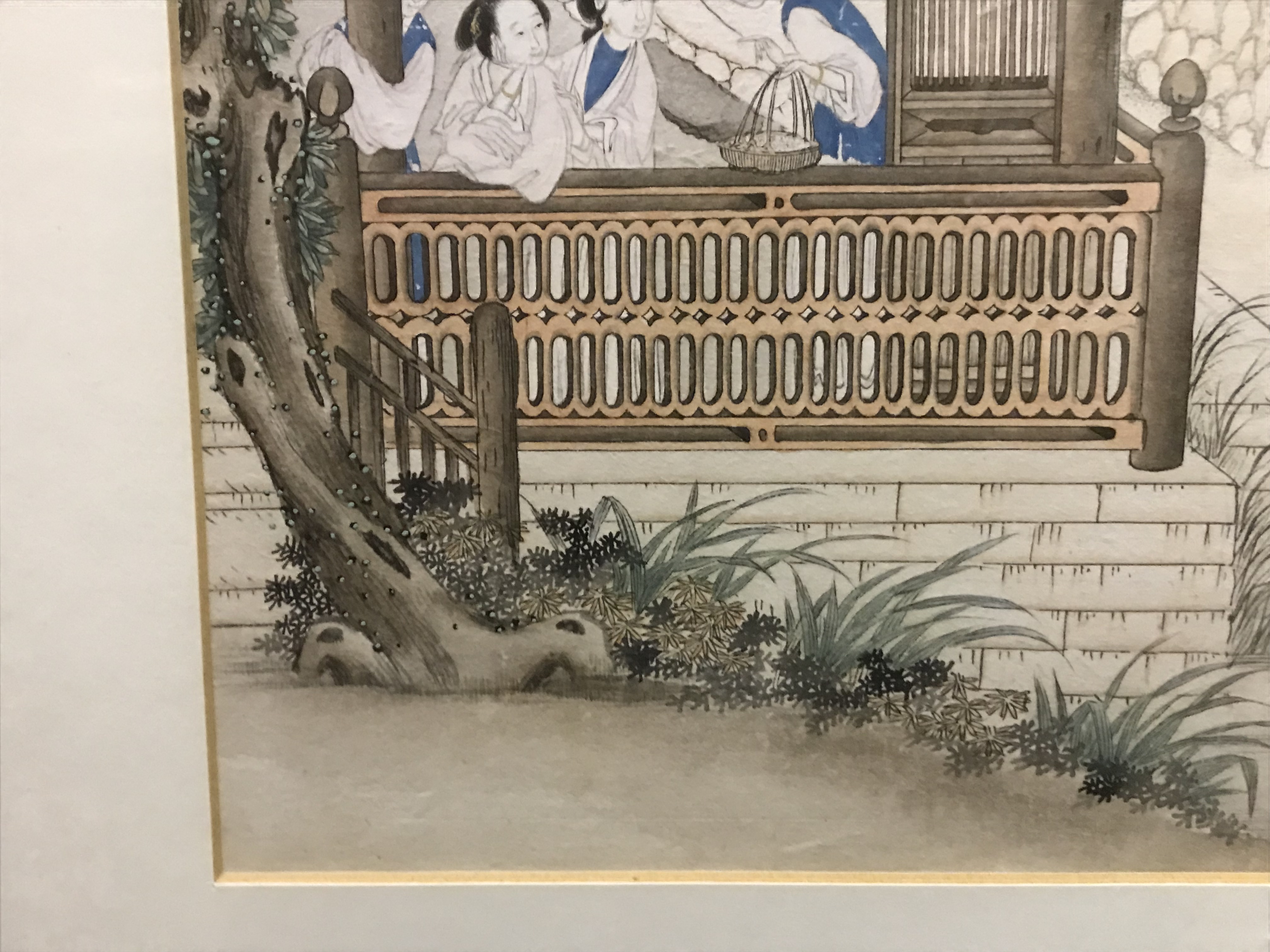 CHINESE SCHOOL QING DYNASTY (19TH CENTURY) "Figures in a domestic setting with bamboo in garden in - Image 18 of 48