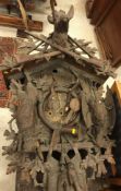 A late 19th Century Black Forest cuckoo clock of large proportions,
