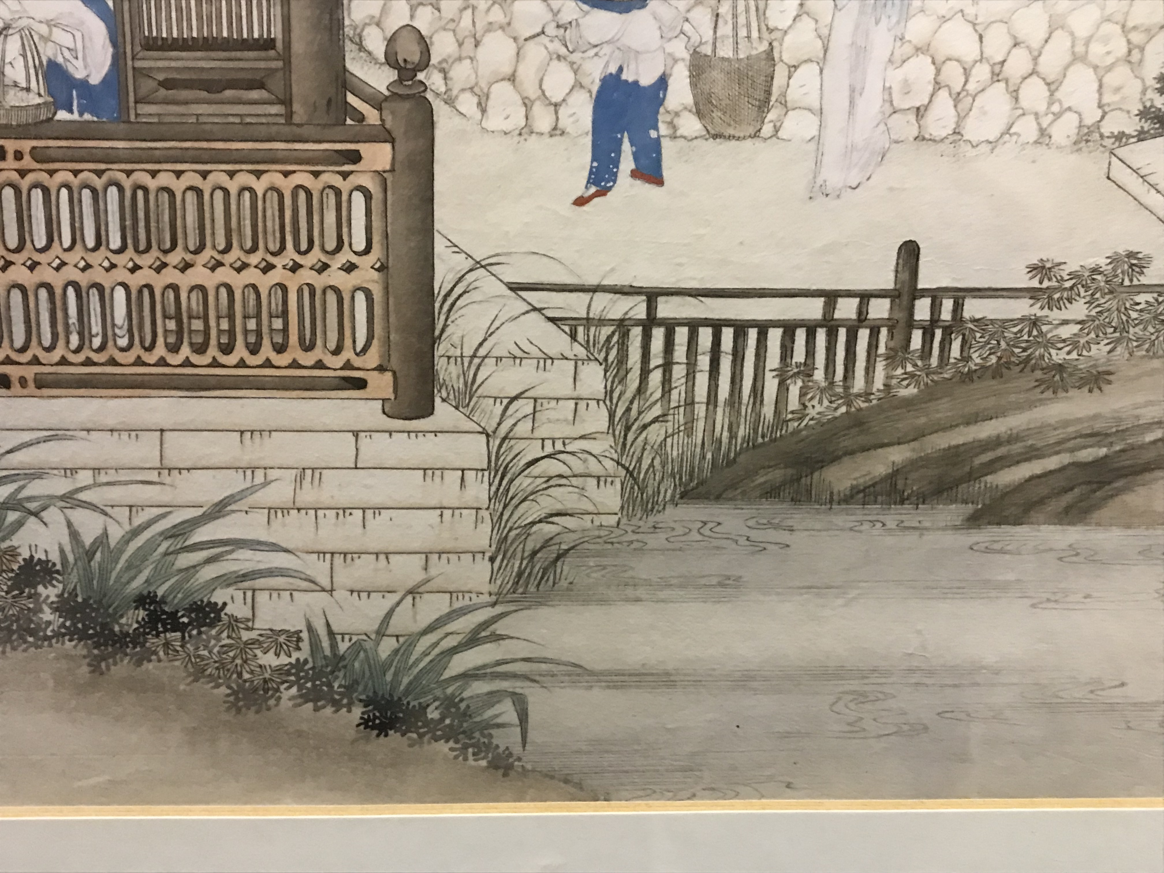 CHINESE SCHOOL QING DYNASTY (19TH CENTURY) "Figures in a domestic setting with bamboo in garden in - Image 19 of 48