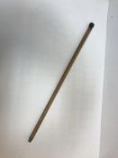 A late Victorian horn handled malacca cane with horn tip 88 cm long,