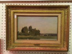 EUGENE LAVIEILLE (1820-1889) "Saint Julien du Sault Yonne" a river landscape, oil on canvas,