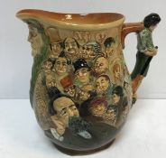 A Royal Doulton Dickens jug with list of characters to base (RD No.