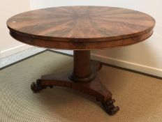 A Victorian mahogany circular breakfast table,