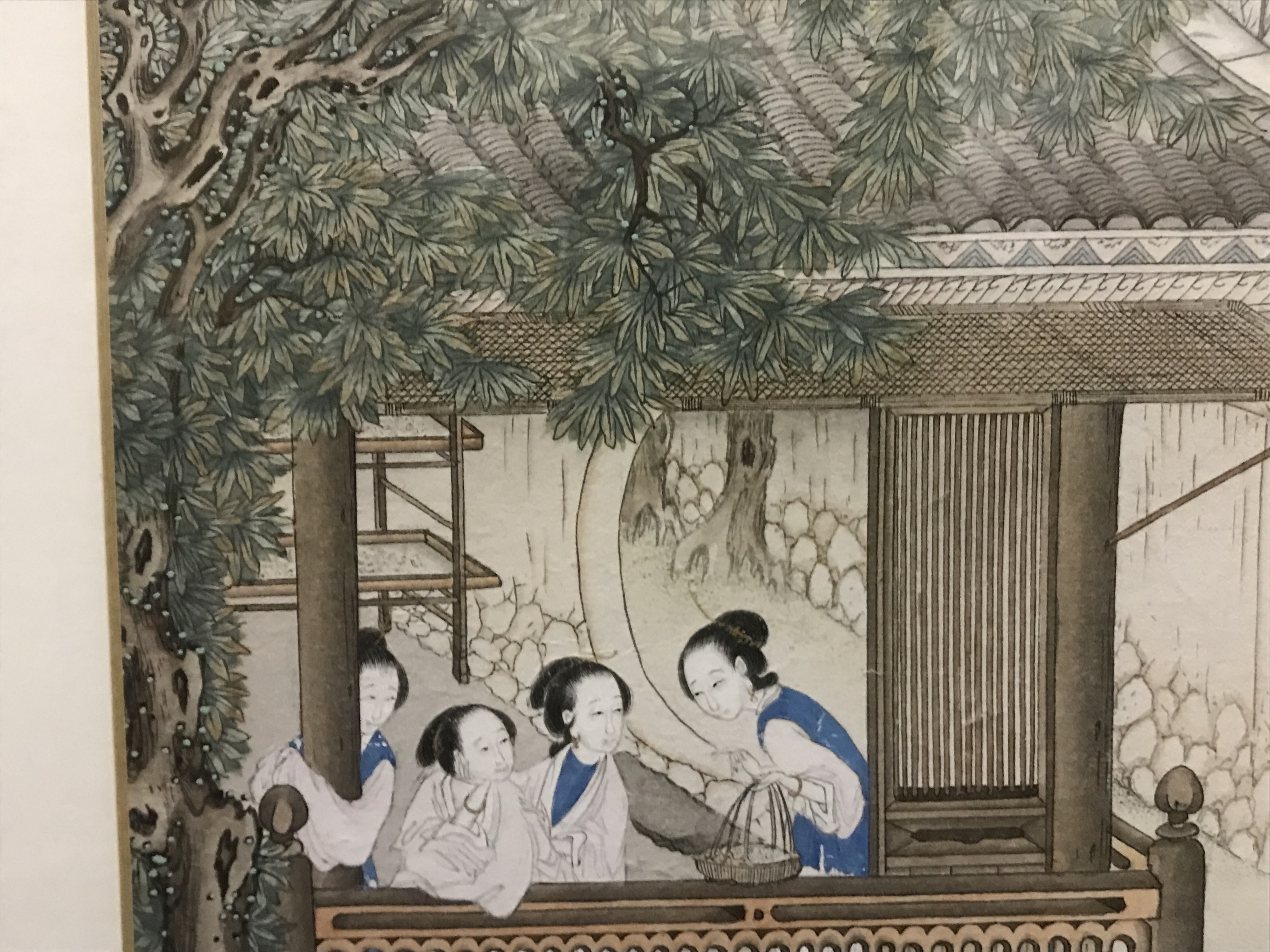 CHINESE SCHOOL QING DYNASTY (19TH CENTURY) "Figures in a domestic setting with bamboo in garden in - Image 17 of 48