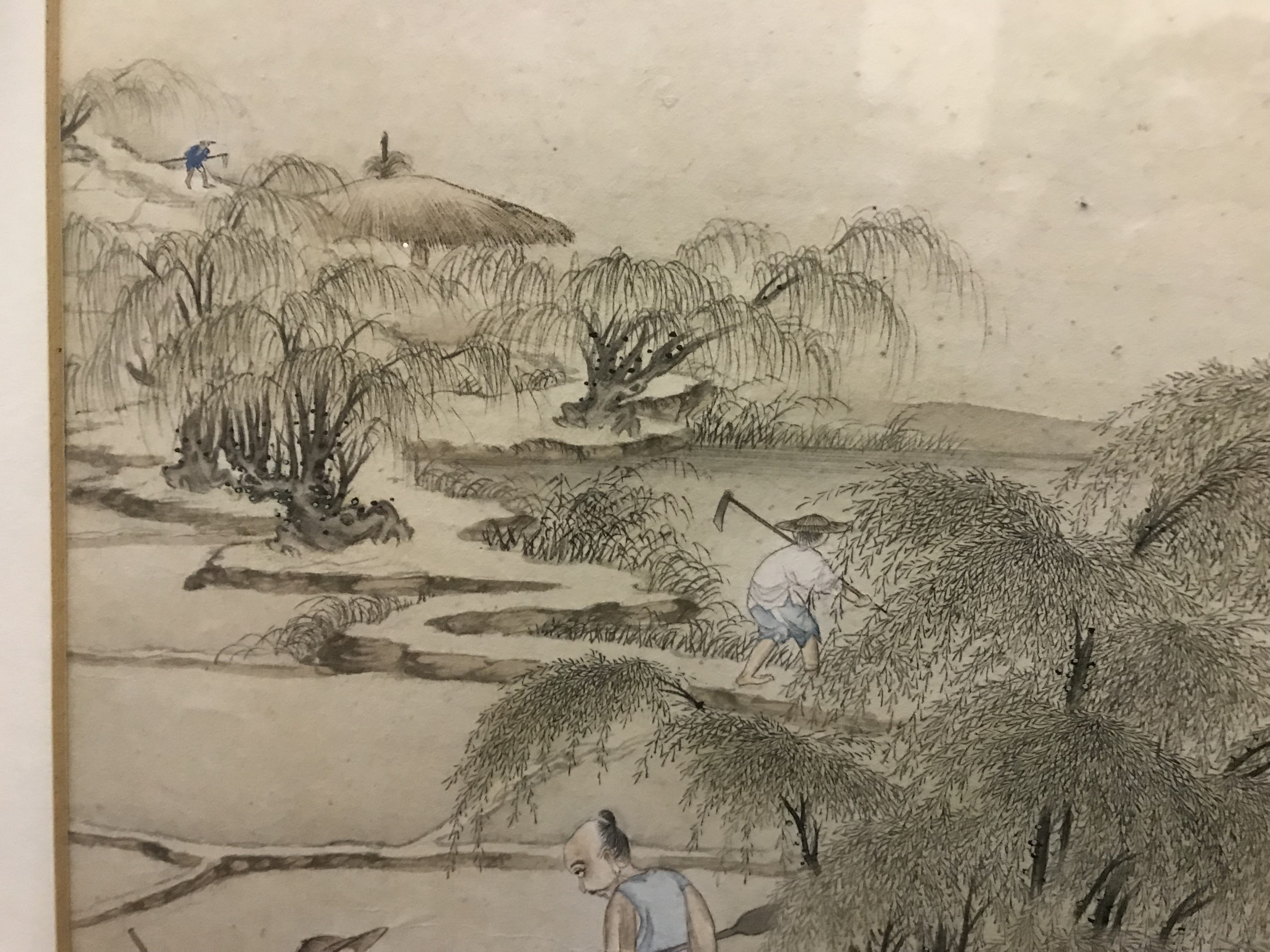 CHINESE SCHOOL QING DYNASTY (19TH CENTURY) "Figures in a domestic setting with bamboo in garden in - Image 28 of 48