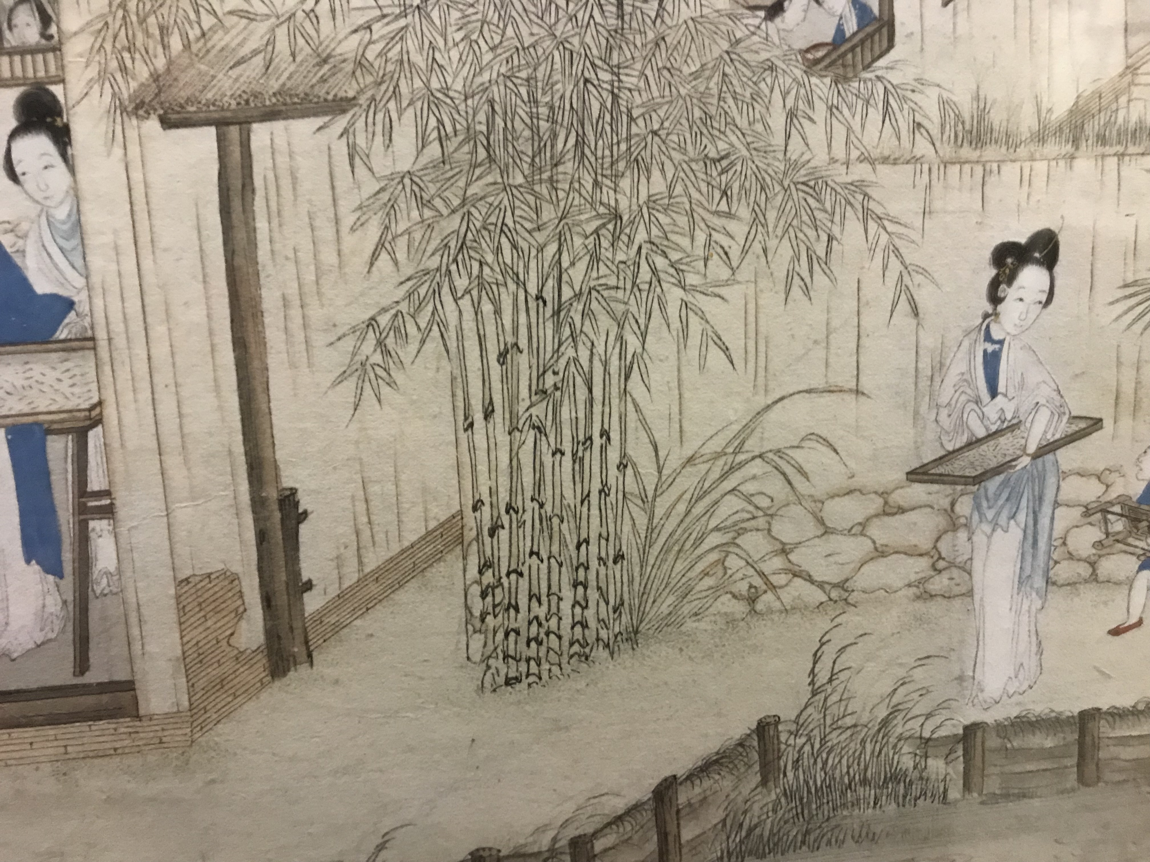 CHINESE SCHOOL QING DYNASTY (19TH CENTURY) "Figures in a domestic setting with bamboo in garden in - Image 42 of 48