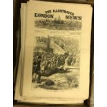 Six leather bound volumes of various editions of "Sketch" January to April 1894,