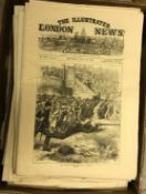 Six leather bound volumes of various editions of "Sketch" January to April 1894,