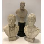 A parian ware bust of the H.R.H Duke of York, 20.5cm and another of Princess May, 21.