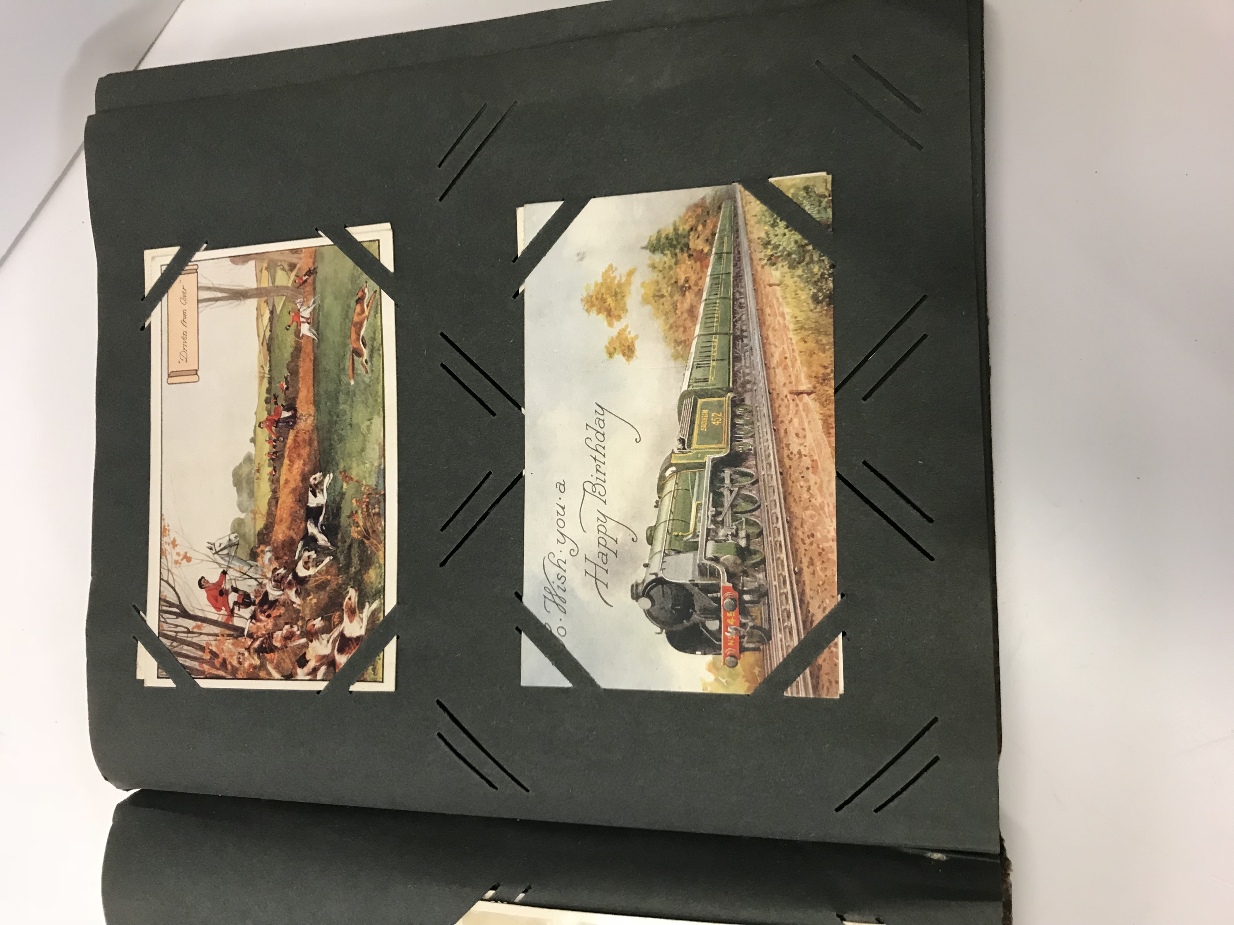 A box containing three postcard albums containing assorted vintage postcards, - Image 3 of 11