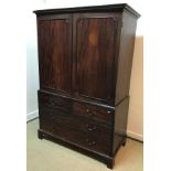 A 19th Century mahogany linen press,