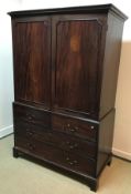 A 19th Century mahogany linen press,