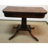 An early 19th Century mahogany card table,