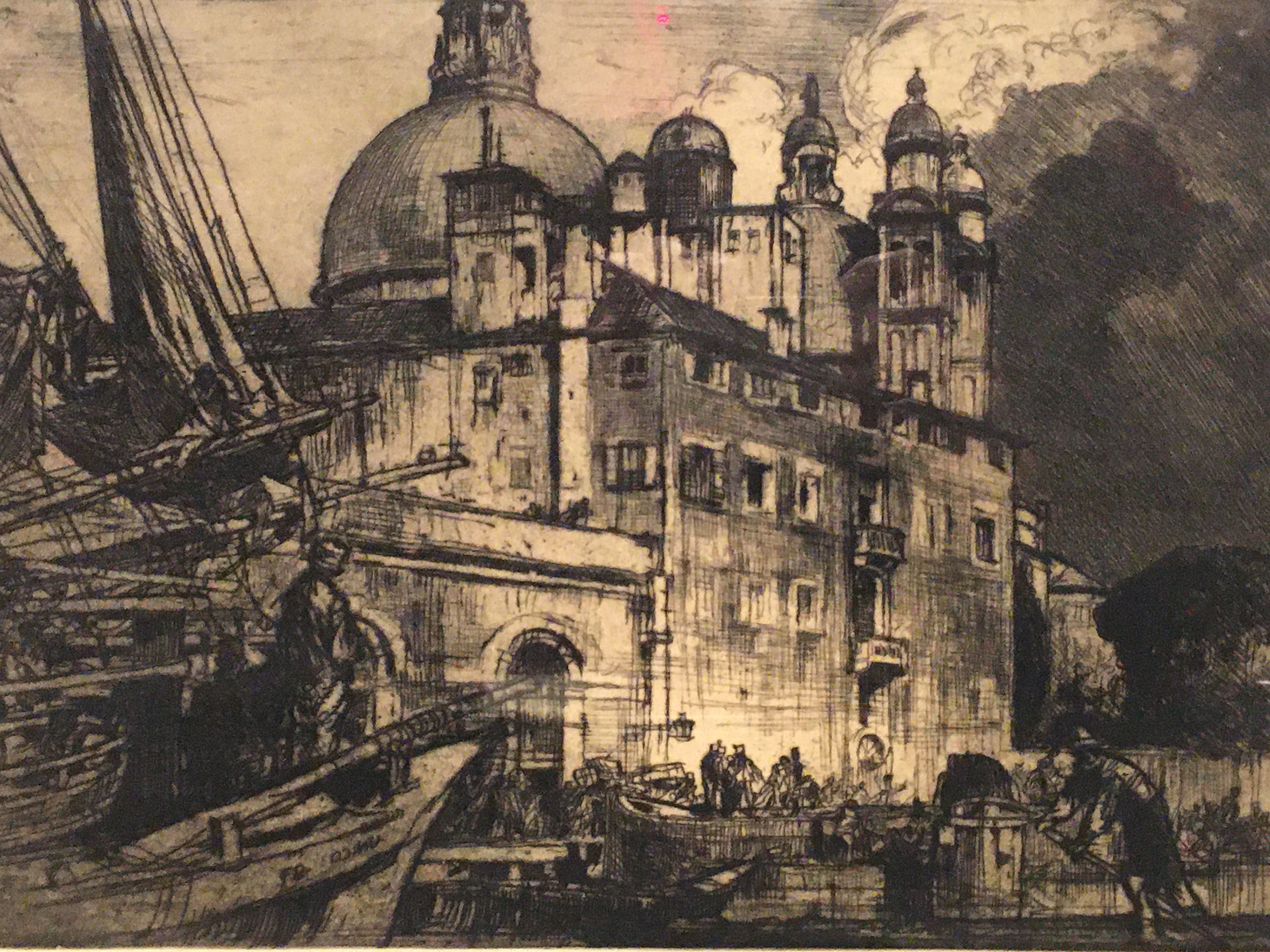 AFTER FRANK BRANGWYN (1867-1956) "Santa Maria" a study, copper etching on heavy cream wove paper, - Image 2 of 2