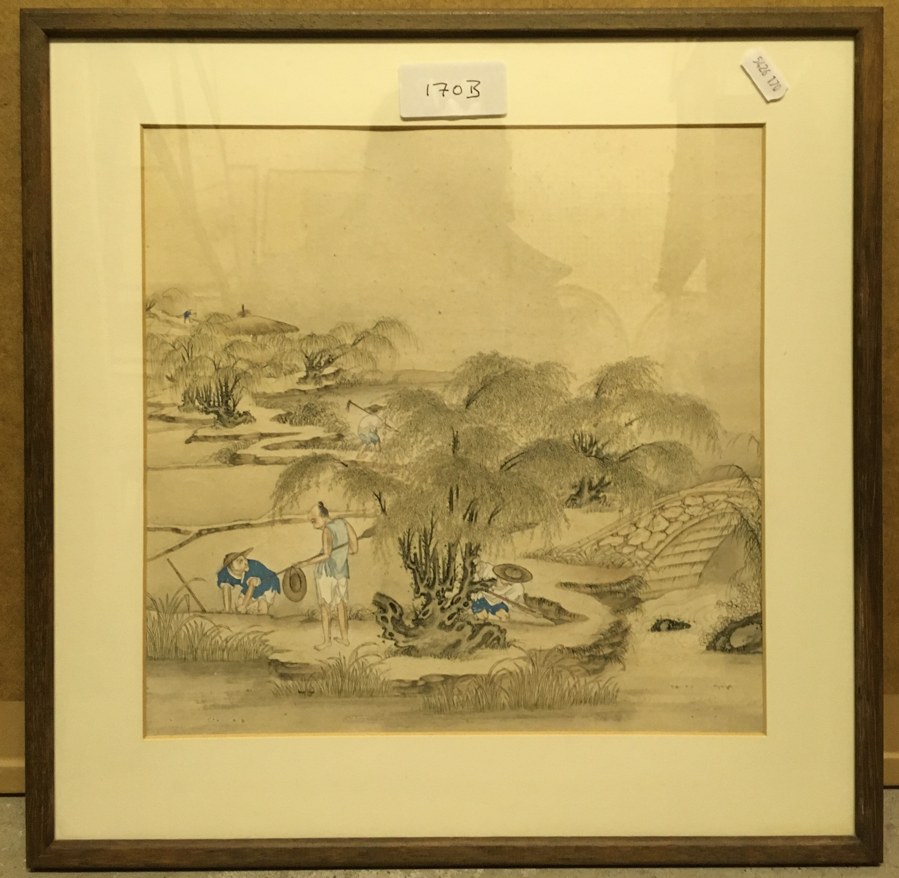 CHINESE SCHOOL QING DYNASTY (19TH CENTURY) "Figures in a domestic setting with bamboo in garden in - Image 3 of 48