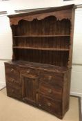 A 19th Century stained pine dresser,