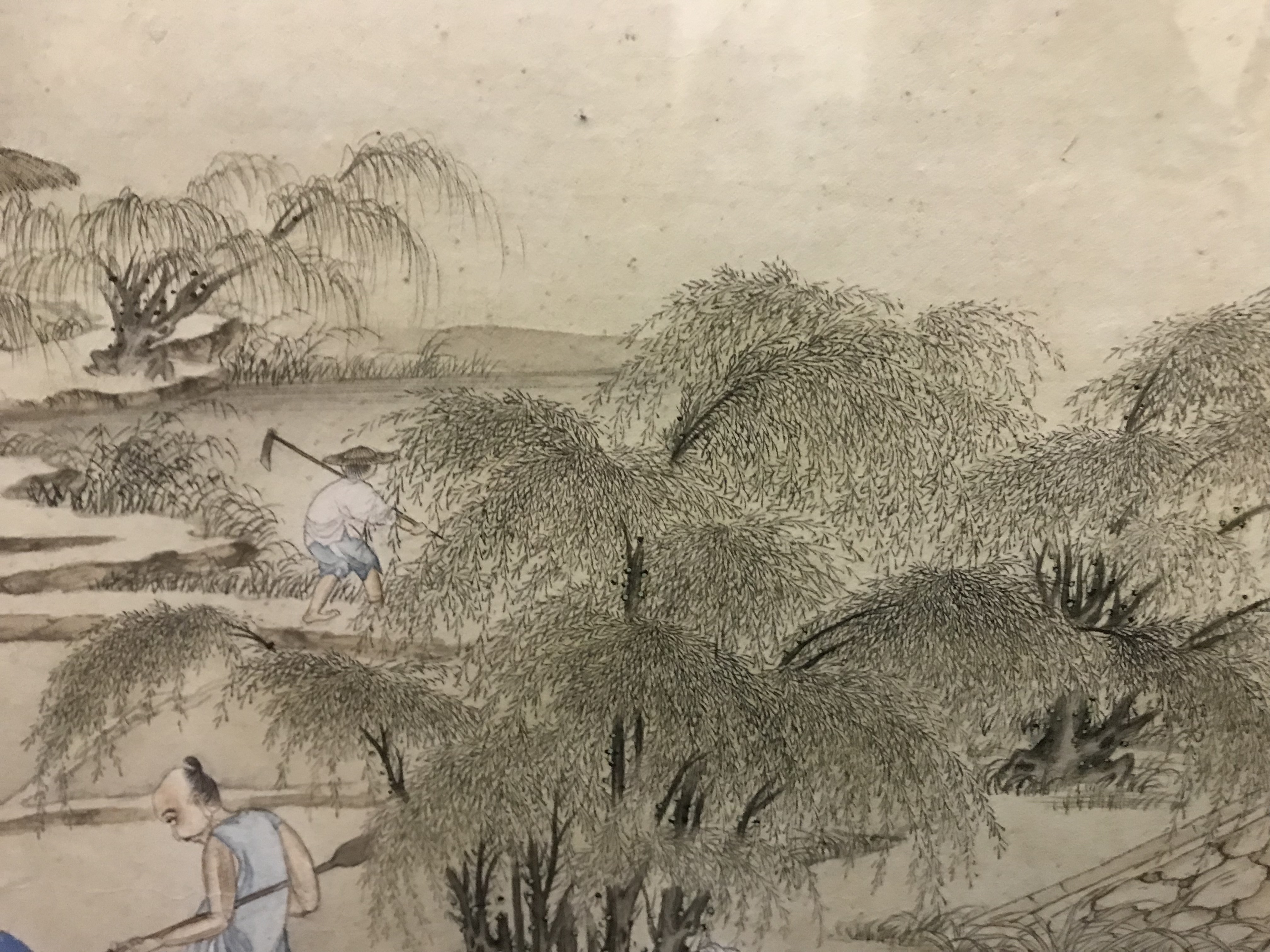 CHINESE SCHOOL QING DYNASTY (19TH CENTURY) "Figures in a domestic setting with bamboo in garden in - Image 27 of 48