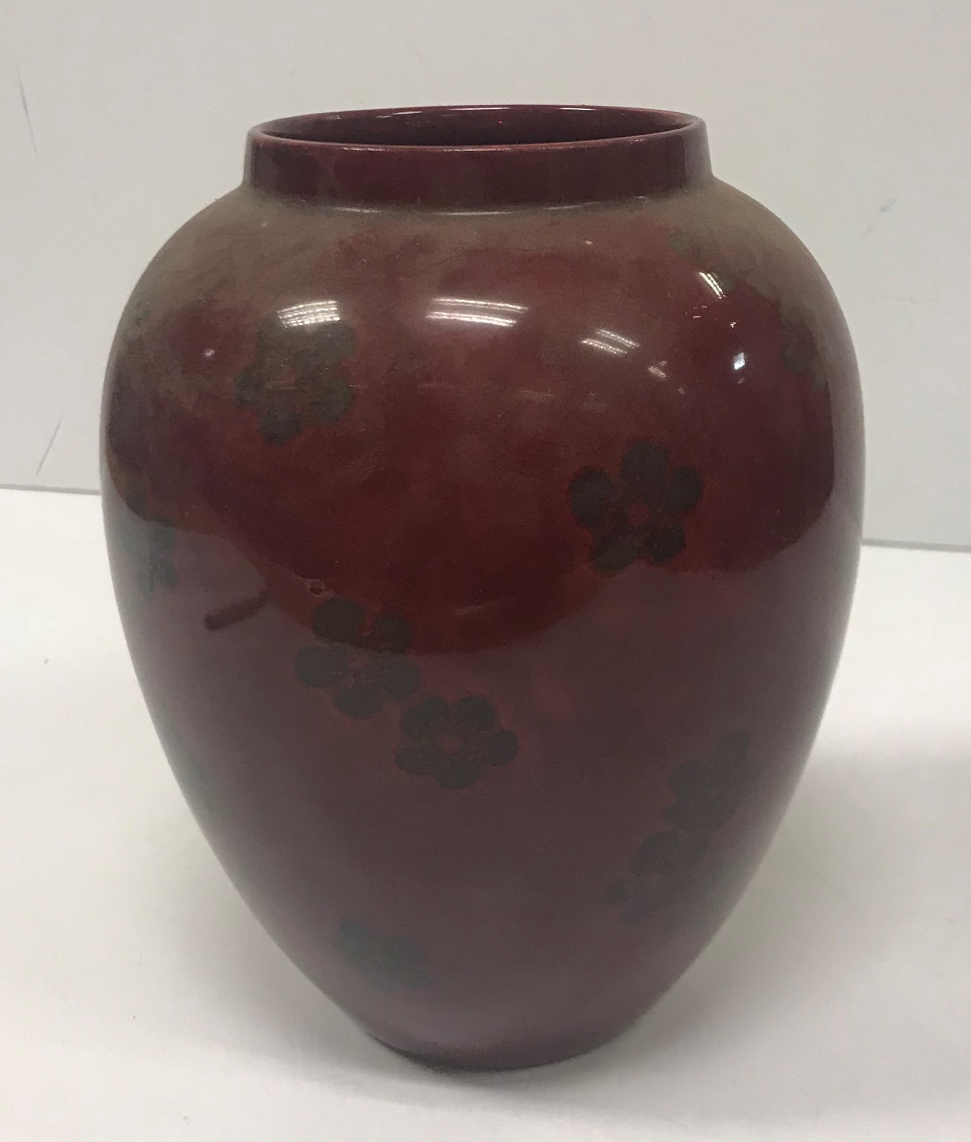 A Bernard Moore flambé vase with prunus - Image 2 of 3