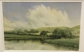 JOHN W H BLOFIELD "River landscape", wat