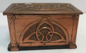 An Arts & Crafts style copper lidded box