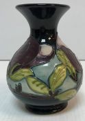 A Moorcroft squat baluster shaped vase w