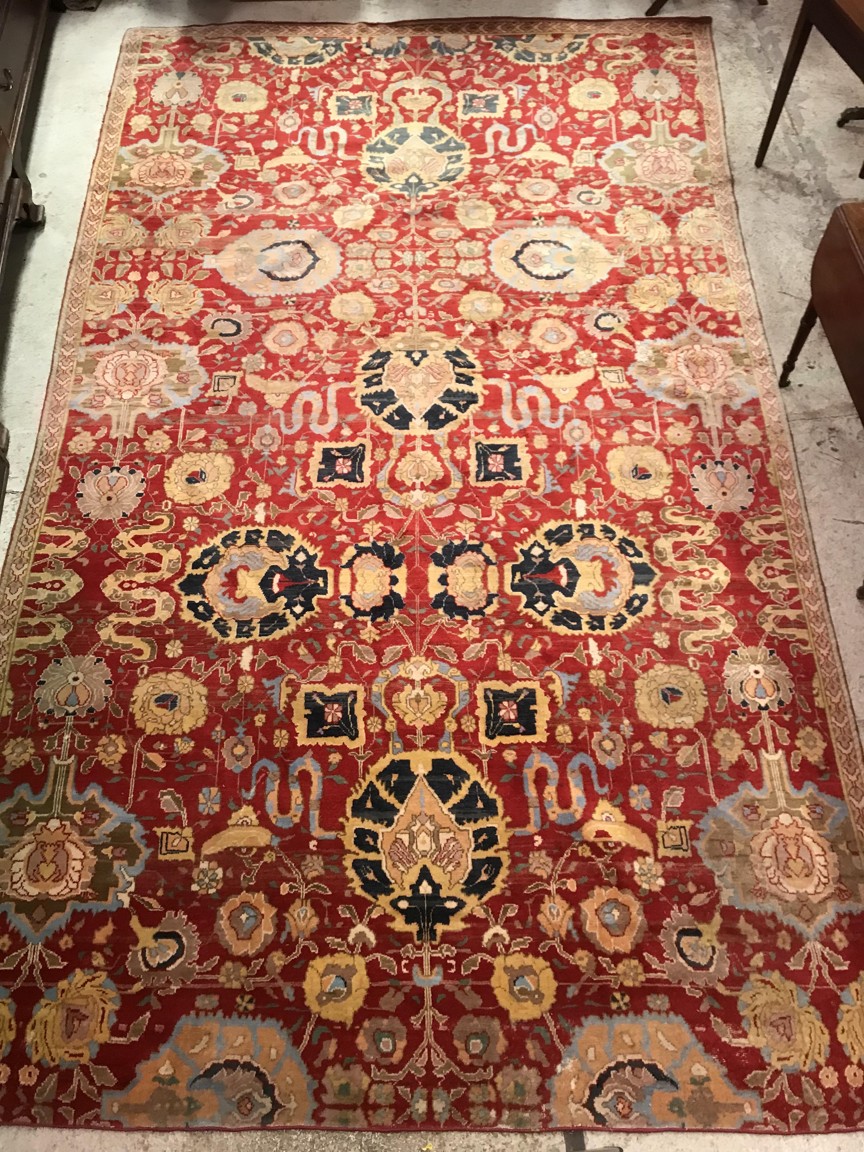 A Ziegler carpet with all-over foliate d
