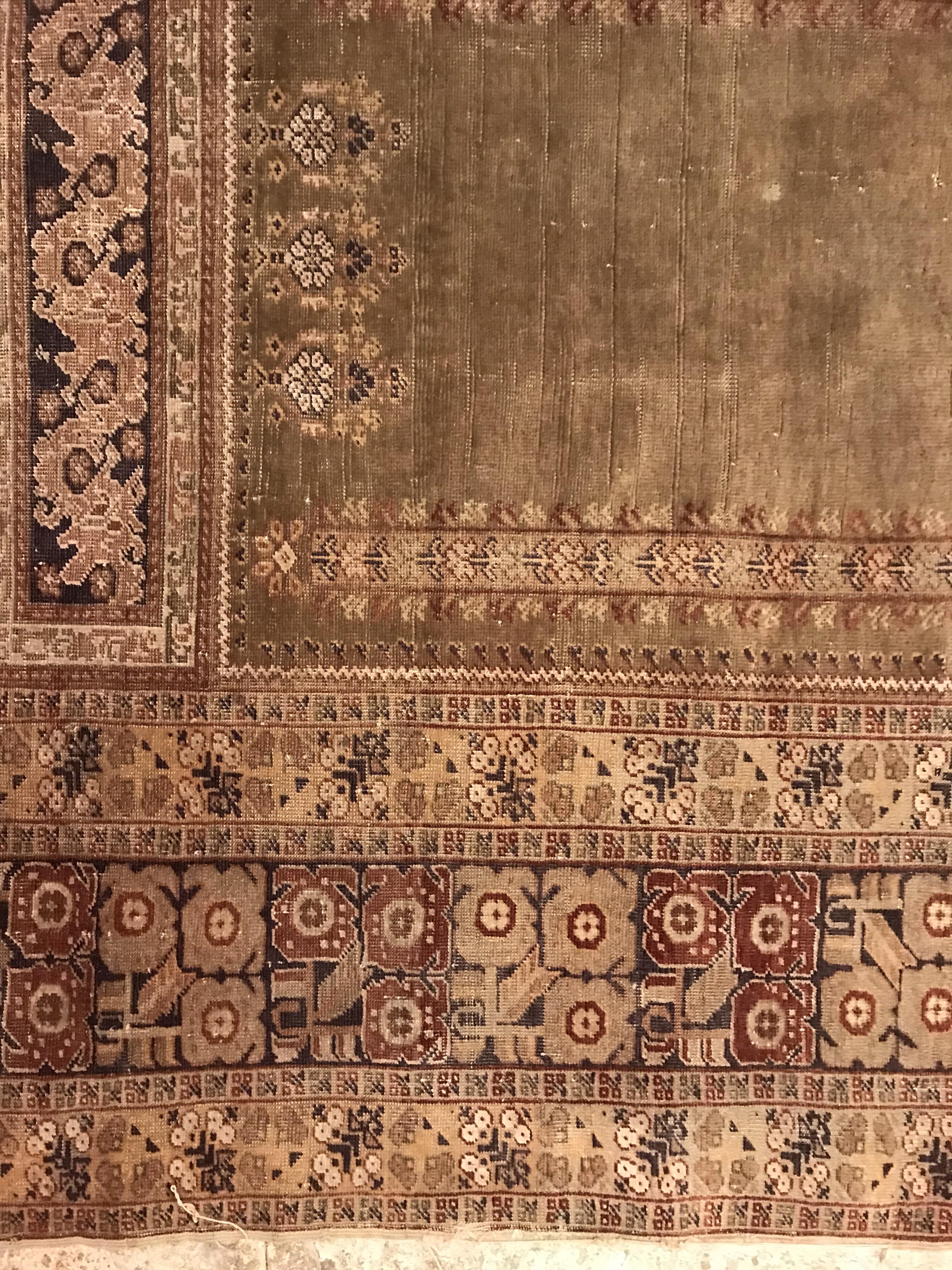 A vintage Ushak prayer rug, the central - Image 4 of 16