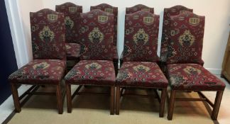 A set of nine modern upholstered Georgia