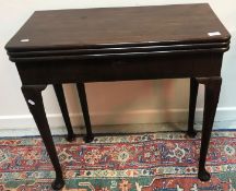 A George III style mahogany triple fold-