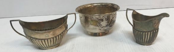 A George V silver bowl of plain form rai