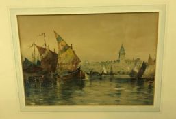 FRANK PARSONS "Venetian canal scene" wat